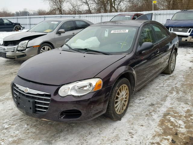 1C3EL46X94N359210 - 2004 CHRYSLER SEBRING LX BURGUNDY photo 2