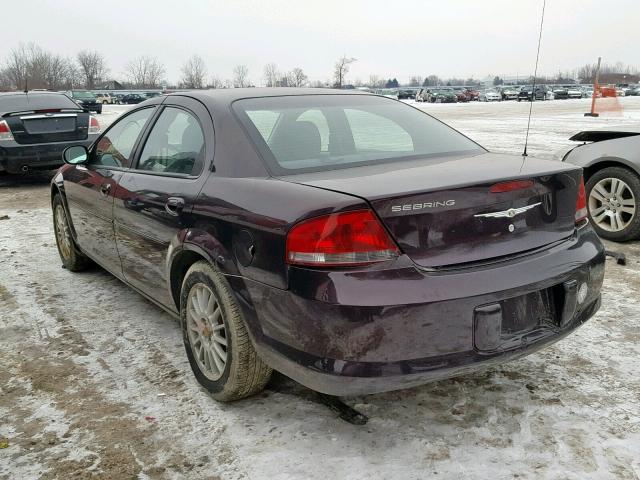 1C3EL46X94N359210 - 2004 CHRYSLER SEBRING LX BURGUNDY photo 3