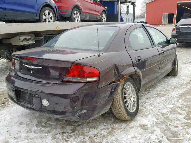 1C3EL46X94N359210 - 2004 CHRYSLER SEBRING LX BURGUNDY photo 4