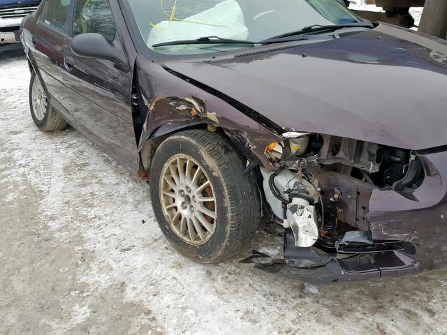 1C3EL46X94N359210 - 2004 CHRYSLER SEBRING LX BURGUNDY photo 9