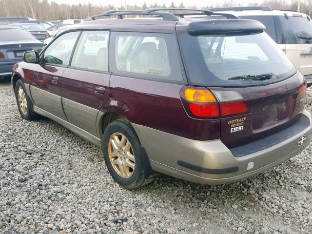 4S3BH686X17609490 - 2001 SUBARU LEGACY OUT MAROON photo 3