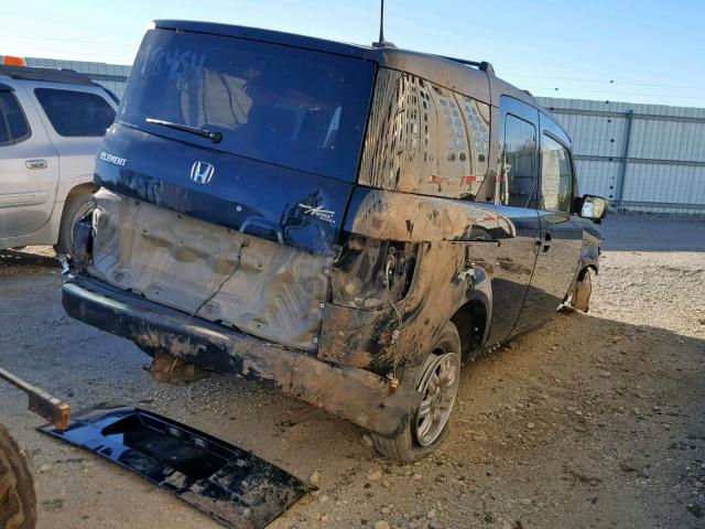 5J6YH28788L018176 - 2008 HONDA ELEMENT EX BLUE photo 4