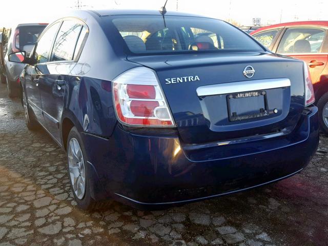 3N1AB6AP7AL627427 - 2010 NISSAN SENTRA 2.0 BLUE photo 3