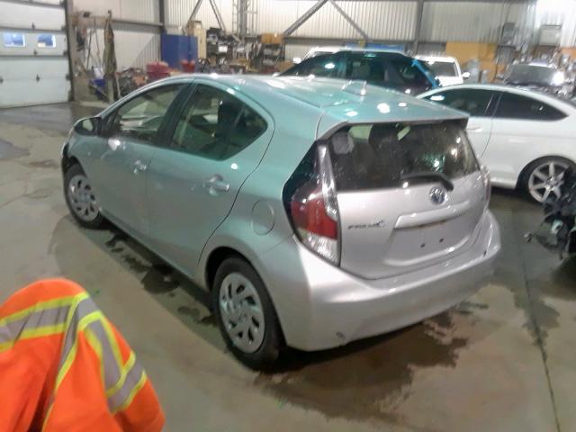 JTDKDTB38F1584043 - 2015 TOYOTA PRIUS C SILVER photo 3