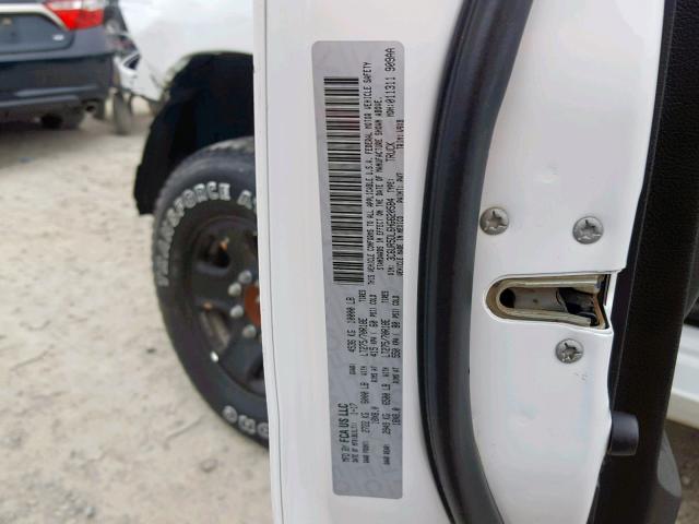 3C6UR5DL6HG620584 - 2017 RAM 2500 SLT WHITE photo 10