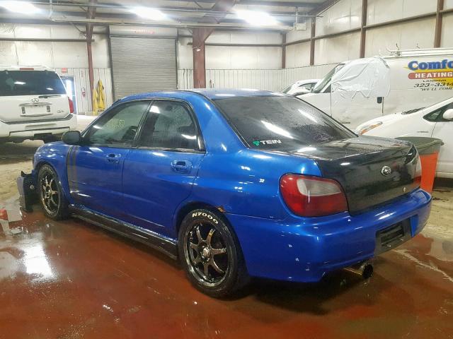 JF1GD29602G530524 - 2002 SUBARU IMPREZA WR BLUE photo 3