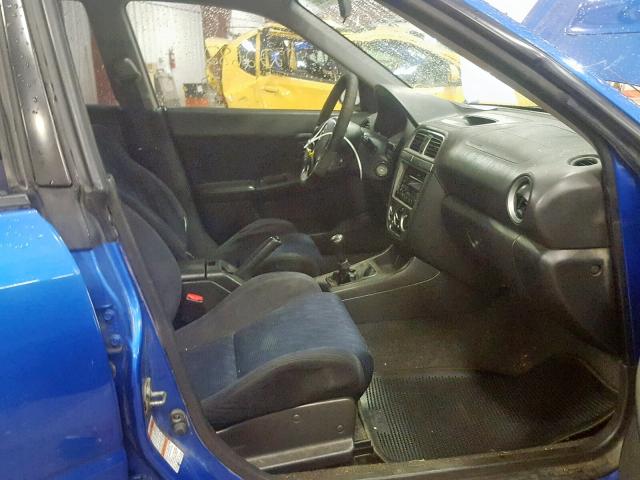 JF1GD29602G530524 - 2002 SUBARU IMPREZA WR BLUE photo 5