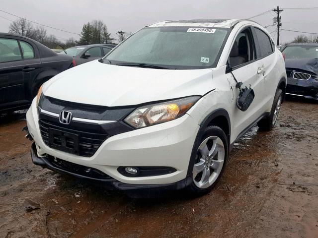 3CZRU6H72GM730090 - 2016 HONDA HR-V EXL WHITE photo 2