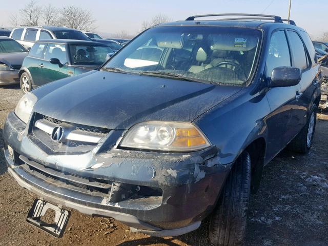 2HNYD18875H553264 - 2005 ACURA MDX TOURIN BLUE photo 2