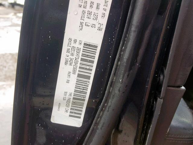 2B3KA73W58H236800 - 2008 DODGE CHARGER SR BLACK photo 10