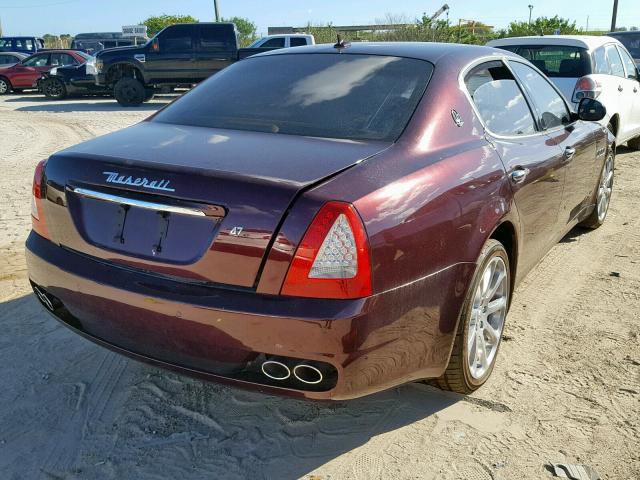 ZAMJK39A490044992 - 2009 MASERATI QUATTROPOR RED photo 4