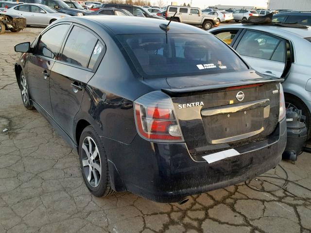 3N1AB6AP5CL679674 - 2012 NISSAN SENTRA 2.0 BLACK photo 3