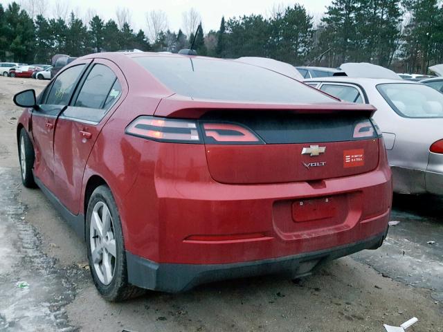 1G1RA6E43FU111994 - 2015 CHEVROLET VOLT RED photo 3