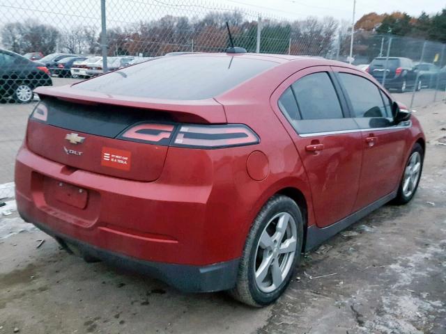 1G1RA6E43FU111994 - 2015 CHEVROLET VOLT RED photo 4