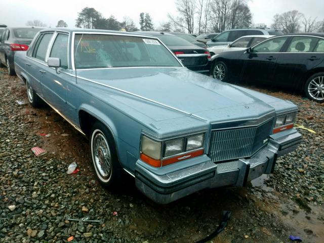 1G6DW51Y4KR738130 - 1989 CADILLAC BROUGHAM BLUE photo 1