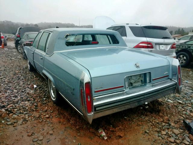 1G6DW51Y4KR738130 - 1989 CADILLAC BROUGHAM BLUE photo 3