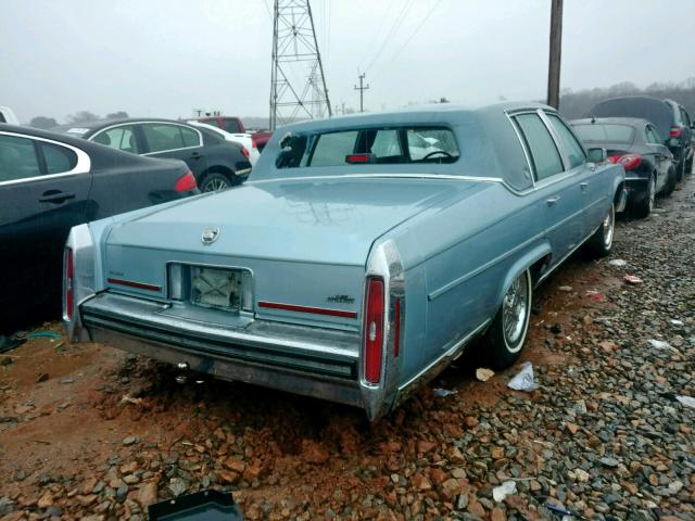 1G6DW51Y4KR738130 - 1989 CADILLAC BROUGHAM BLUE photo 4