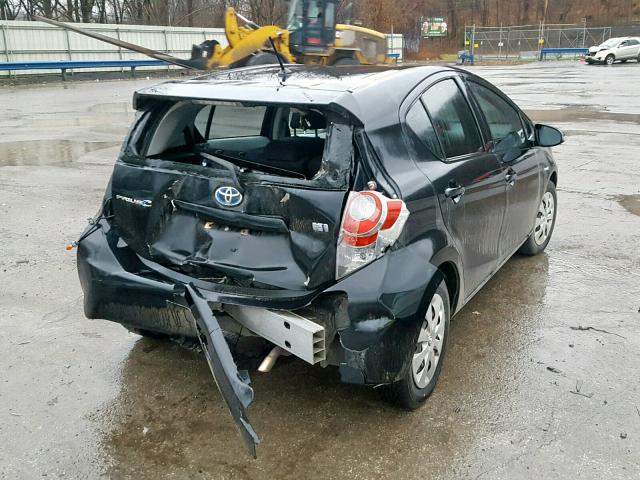 JTDKDTB31D1539703 - 2013 TOYOTA PRIUS C BLACK photo 4