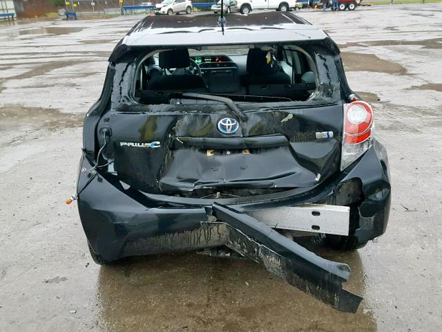 JTDKDTB31D1539703 - 2013 TOYOTA PRIUS C BLACK photo 9