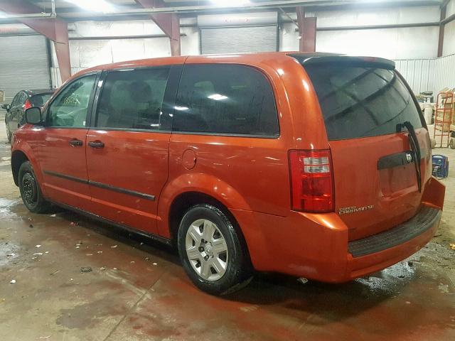 2D8HN44H28R717787 - 2008 DODGE GRAND CARA ORANGE photo 3