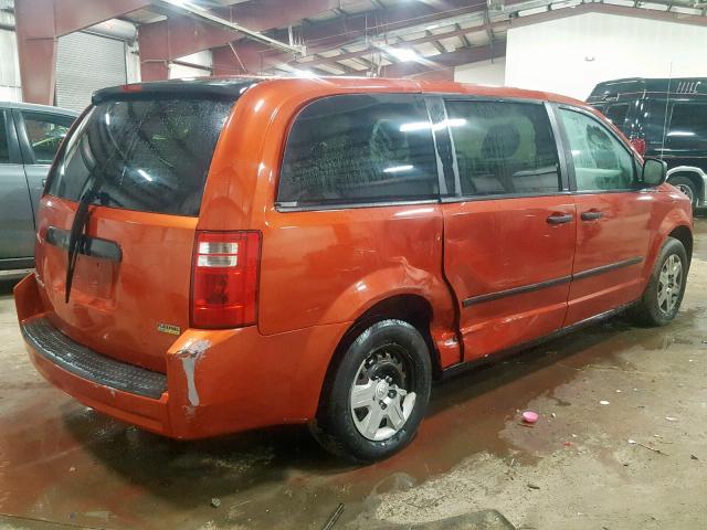 2D8HN44H28R717787 - 2008 DODGE GRAND CARA ORANGE photo 4