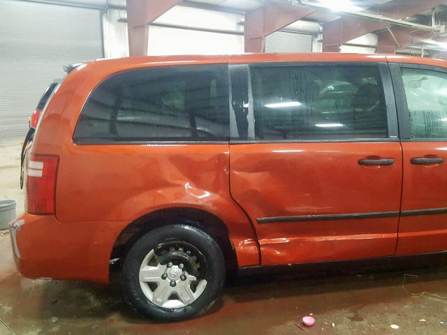 2D8HN44H28R717787 - 2008 DODGE GRAND CARA ORANGE photo 9