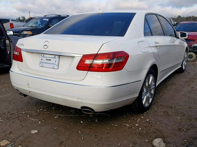 WDDHF5KB7DA724805 - 2013 MERCEDES-BENZ E 350 WHITE photo 4