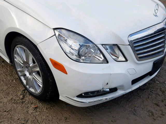 WDDHF5KB7DA724805 - 2013 MERCEDES-BENZ E 350 WHITE photo 9