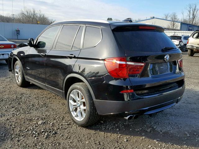 5UXWX7C56CL737310 - 2012 BMW X3 XDRIVE3 BLACK photo 3