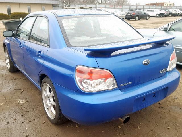 JF1GD75607G515340 - 2007 SUBARU IMPREZA WR BLUE photo 3