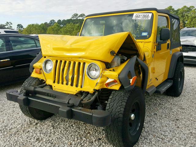 1J4FA49SX5P384767 - 2005 JEEP WRANGLER / YELLOW photo 2