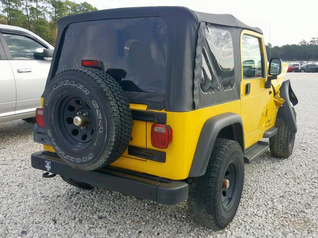 1J4FA49SX5P384767 - 2005 JEEP WRANGLER / YELLOW photo 4