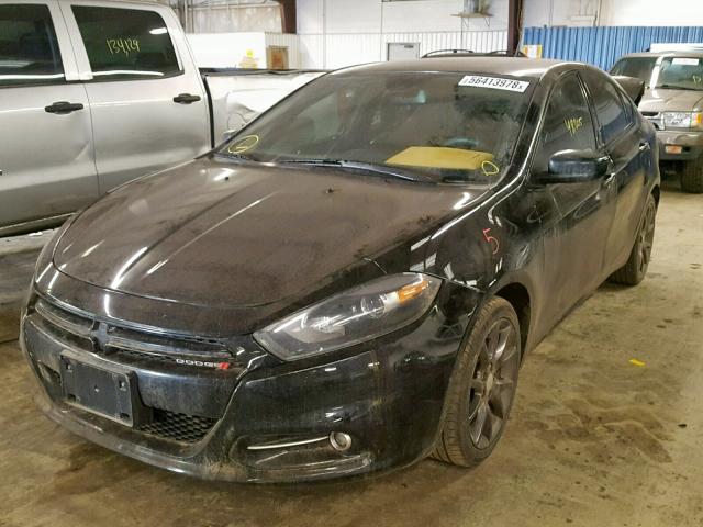 1C3CDFBB8GD565039 - 2016 DODGE DART SXT BLACK photo 2