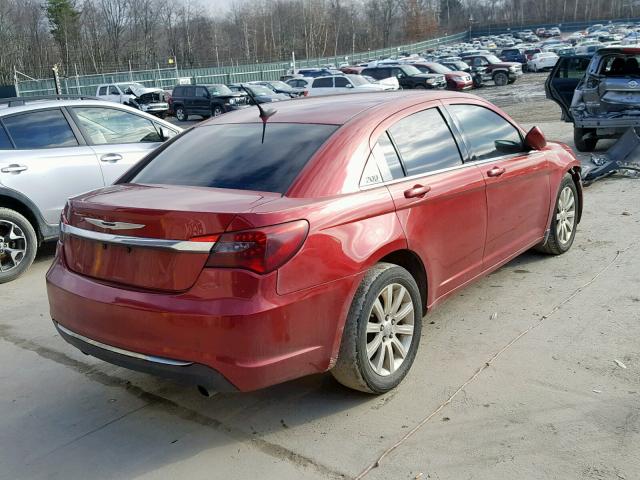 1C3BC1FG4BN584150 - 2011 CHRYSLER 200 TOURIN RED photo 4