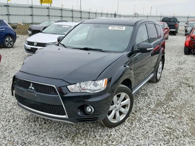 JA4JT5AX3AZ011568 - 2010 MITSUBISHI OUTLANDER BLACK photo 2