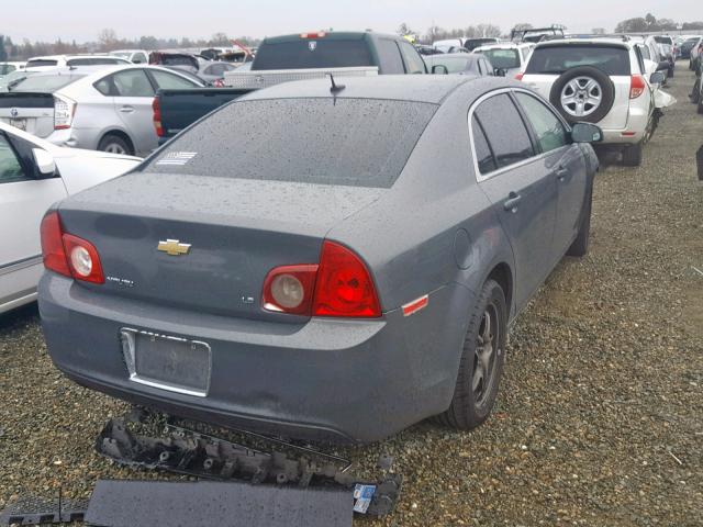 1G1ZG57B39F146015 - 2009 CHEVROLET MALIBU LS ნაცრისფერი ფოტო 4
