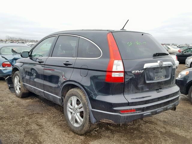 5J6RE4H78AL021092 - 2010 HONDA CR-V EXL BLACK photo 3