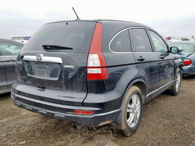 5J6RE4H78AL021092 - 2010 HONDA CR-V EXL BLACK photo 4