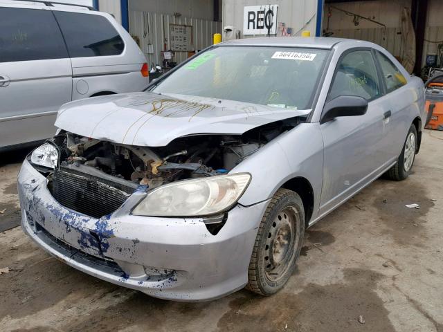 1HGEM22115L058234 - 2005 HONDA CIVIC DX V SILVER photo 2