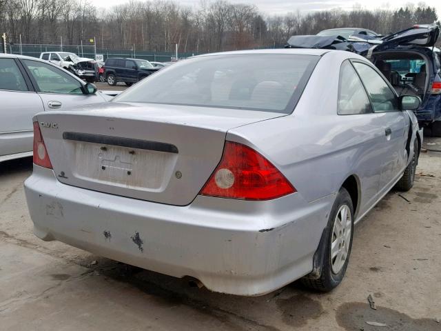 1HGEM22115L058234 - 2005 HONDA CIVIC DX V SILVER photo 4