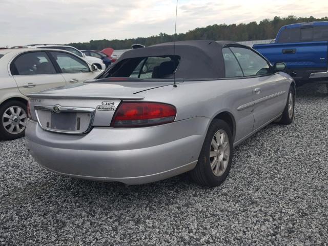 1C3EL75R45N621964 - 2005 CHRYSLER SEBRING GT SILVER photo 4