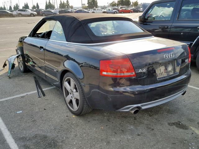 WAUEF48H47K024125 - 2007 AUDI A4 S-LINE BLACK photo 3