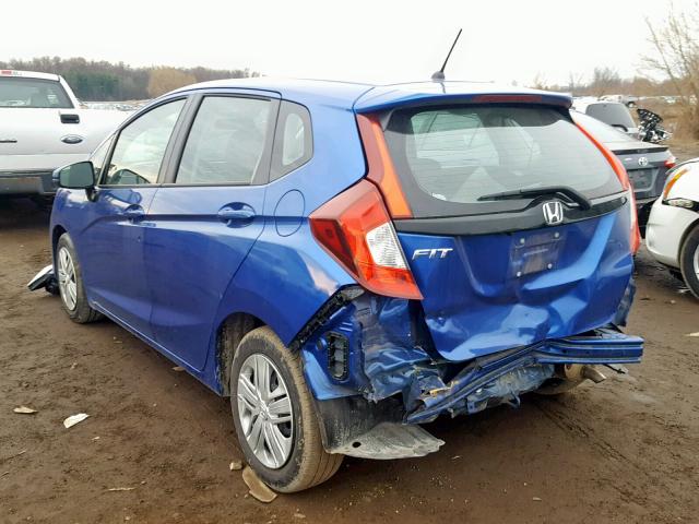 3HGGK5H56JM710350 - 2018 HONDA FIT LX BLUE photo 3