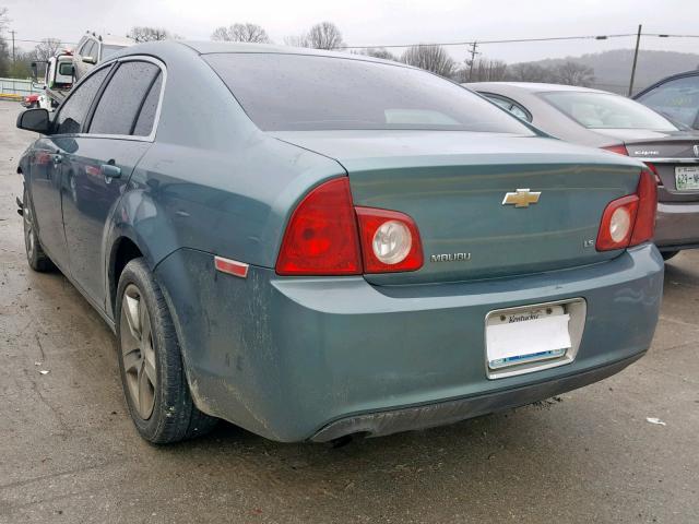 1G1ZG57B394164350 - 2009 CHEVROLET MALIBU LS BLUE photo 3