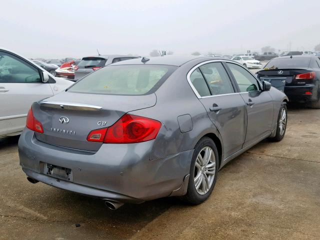 JN1CV6AP4DM715720 - 2013 INFINITI G37 BASE GRAY photo 4