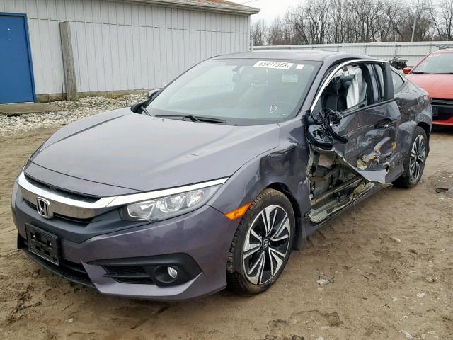 2HGFC3B79JH356121 - 2018 HONDA CIVIC EXL GRAY photo 2