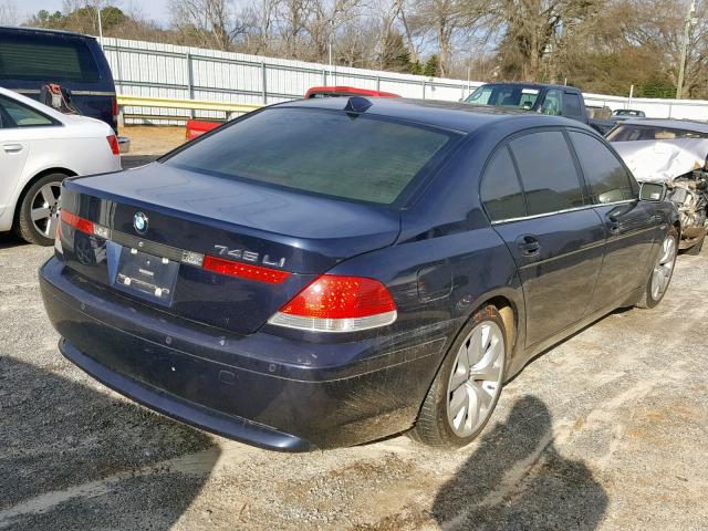 WBAGN63493DS44869 - 2003 BMW 745 LI BLUE photo 4