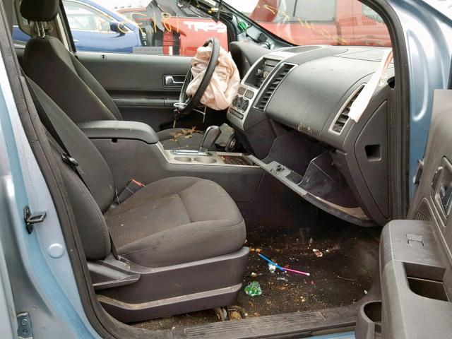 2FMDK38C18BA53310 - 2008 FORD EDGE SEL BLUE photo 5