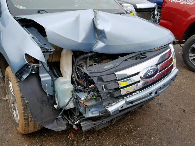 2FMDK38C18BA53310 - 2008 FORD EDGE SEL BLUE photo 9