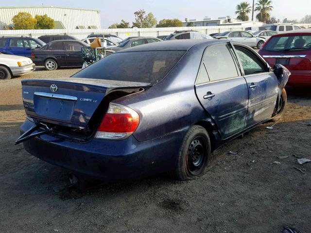 4T1BE32K56U140116 - 2006 TOYOTA CAMRY LE BLUE photo 4